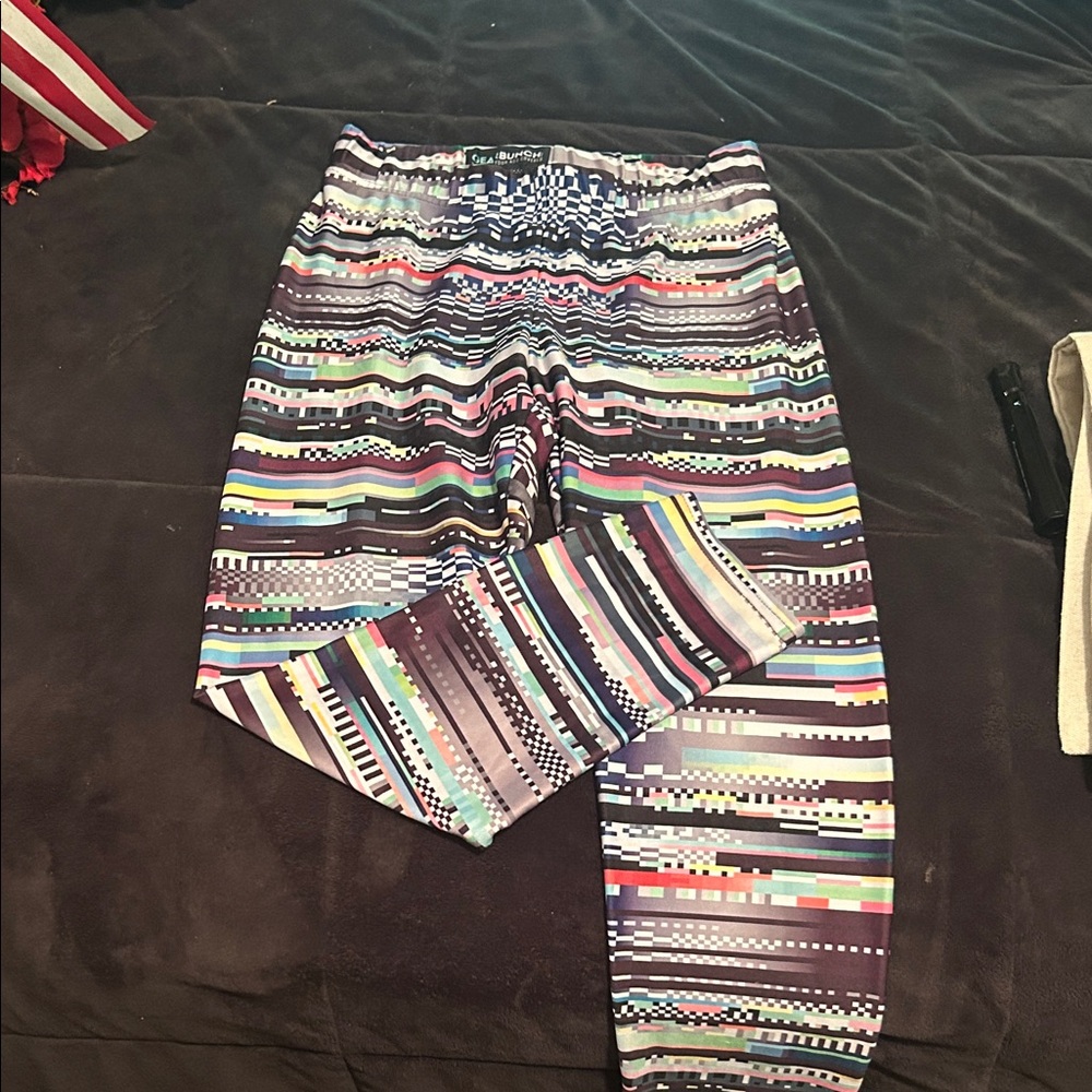 Multicolor Striped Women's Leggings